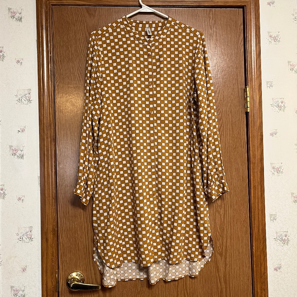 Versatile Caramel Patterned Soya Concept Dress